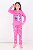 Kız Çocuk Uzun Kollu Pijama Takımı My Friend Unicorn
