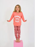 Kız Çocuk Uzun Kollu %100 Pamuklu Pijama Takımı Cookie Team