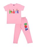 TRT Çocuk Pırıl Kız Çocuk Kısa Kollu %100 Pamuklu Pijama Takımı