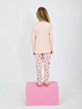 Kız Çocuk Uzun Kollu %100 Pamuklu Pijama Takımı Happy Life