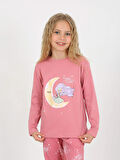 Uzun Kollu Kız Çocuk Pijama Takımı Moon Nıght 