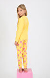 Kız Çocuk Uzun Kollu %100 Pamuklu Pijama Takımı Happy Heart Sarı