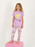 Kız Çocuk Kısa Kollu %100 Pamuklu Pijama Takımı Be Kind