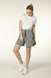 defy's KADIN 3 İPLİK ŞORT ANTRASİT MELANJ - XL