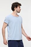defy's ERKEK KISA KOLLU BASKILI OVERSIZE KALIP BİSİKLET YAKA TİŞÖRT