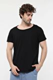 defy's ERKEK KISA KOLLU BASKILI OVERSIZE KALIP BİSİKLET YAKA TİŞÖRT