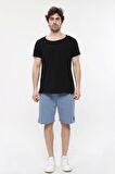 defy's ERKEK KISA KOLLU BASKILI OVERSIZE KALIP BİSİKLET YAKA TİŞÖRT