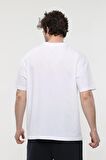 defy's ERKEK KISA KOLLU BASKILI OVERSIZE KALIP BİSİKLET YAKA TİŞÖRT
