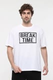 defy's ERKEK KISA KOLLU BASKILI OVERSIZE KALIP BİSİKLET YAKA TİŞÖRT