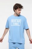 defy's ERKEK KISA KOLLU BASKILI OVERSIZE KALIP BİSİKLET YAKA TİŞÖRT