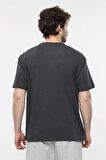 defy's ERKEK KISA KOLLU BASKILI OVERSIZE KALIP BİSİKLET YAKA TİŞÖRT