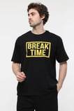 defy's ERKEK KISA KOLLU BASKILI OVERSIZE KALIP BİSİKLET YAKA TİŞÖRT