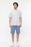 defy's ERKEK KISA KOLLU BASKILI OVERSIZE KALIP BİSİKLET YAKA TİŞÖRT