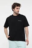 defy's ERKEK KISA KOLLU BASKILI OVERSIZE KALIP BİSİKLET YAKA TİŞÖRT