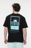 defy's ERKEK KISA KOLLU BASKILI OVERSIZE KALIP BİSİKLET YAKA TİŞÖRT