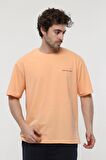 defy's ERKEK KISA KOLLU BASKILI OVERSIZE KALIP BİSİKLET YAKA TİŞÖRT KAR MELANJ - XS