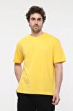 defy's ERKEK KISA KOLLU BASKILI OVERSIZE KALIP BİSİKLET YAKA TİŞÖRT