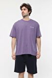 defy's ERKEK KISA KOLLU BASKILI OVERSIZE KALIP BİSİKLET YAKA TİŞÖRT
