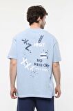 defy's ERKEK KISA KOLLU BASKILI OVERSIZE KALIP BİSİKLET YAKA TİŞÖRT