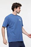 defy's ERKEK KISA KOLLU BASKILI OVERSIZE KALIP BİSİKLET YAKA TİŞÖRT KAR MELANJ - XS