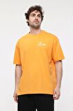 defy's ERKEK KISA KOLLU BASKILI OVERSIZE KALIP BİSİKLET YAKA TİŞÖRT