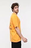 defy's ERKEK KISA KOLLU BASKILI OVERSIZE KALIP BİSİKLET YAKA TİŞÖRT