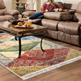 Dekoreko Kaymaz Taban Djt Salon Halısı Star Pamuk Saçaklı İskandinav S5047