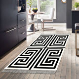 Dekoreko Kaymaz Taban Djt Mutfak Halısı Star Pamuk Saçaklı Modern 658M