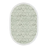 Dekoreko Kaymaz Taban Djt Salon Halısı Trend Saçaklı Oval Modern 757