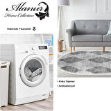 Dekoreko Kaymaz Taban Djt Salon Halısı Star Pamuk Saçaklı Oval İskandinav F5131