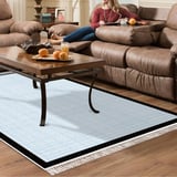 Alanur Home Kaymaz Taban Djt Banyo Mutfak Salon Halı  Trend Saçaklı Dokuma Desen E5007