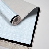 Alanur Home Kaymaz Taban Djt Banyo Mutfak Salon Halı  Trend Saçaklı Dokuma Desen E5007