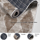 Dekoreko Kaymaz Taban Djt Mutfak Halısı Star Pamuk İskandinav F5131