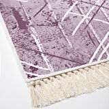 Dekoreko Kaymaz Taban Djt Salon Halısı Trend Saçaklı Modern M5003