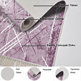 Dekoreko Kaymaz Taban Djt Salon Halısı Trend Saçaklı Modern M5003