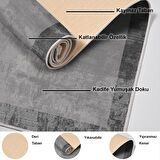 Dekoreko Kaymaz Taban Djt Mutfak Halısı Yıldız Deri Modern 1921