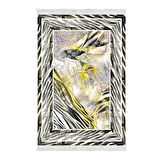 Dekoreko Kaymaz Taban Djt Salon Halısı Yıldız Deri Saçaklı Modern 728