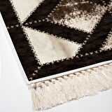 Dekoreko Kaymaz Taban Djt Mutfak Halısı Star Pamuk Saçaklı Modern 722