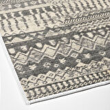 Dekoreko Kaymaz Taban Djt Mutfak Halısı Yıldız Deri İskandinav F5080 Silver