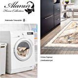 Dekoreko Kaymaz Taban Djt Mutfak Halısı Yıldız Deri Saçaklı Modern 729