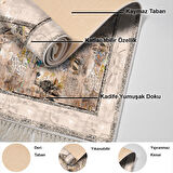 Dekoreko Kaymaz Taban Djt Mutfak Halısı Yıldız Deri Saçaklı Modern 729