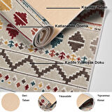 Dekoreko Kaymaz Taban Djt Salon Halısı Yıldız Deri İskandinav F5001