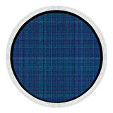 Alanur Home Kaymaz Taban Djt Banyo Mutfak Salon Halı Yıldız Deri Saçaklı Yuvarlak Dokuma Desen E5007