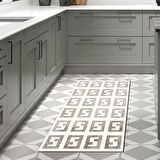 Dekoreko Kaymaz Taban Djt Mutfak Halısı Yıldız Deri Modern 606M