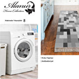 Dekoreko Kaymaz Taban Djt Mutfak Halısı Star Pamuk Saçaklı Modern Mu113