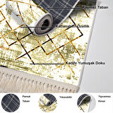 Dekoreko Kaymaz Taban Djt Mutfak Halısı Star Pamuk Saçaklı Modern M5026