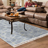 Dekoreko Kaymaz Taban Djt Salon Halısı Trend Saçaklı Modern 627M