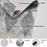 Dekoreko Kaymaz Taban Djt Salon Halısı Trend Saçaklı İskandinav F5131