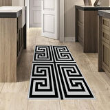 Dekoreko Kaymaz Taban Djt Mutfak Halısı Yıldız Deri Modern 658M