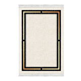 Dekoreko Kaymaz Taban Djt Salon Halısı Star Pamuk Saçaklı Modern F5006